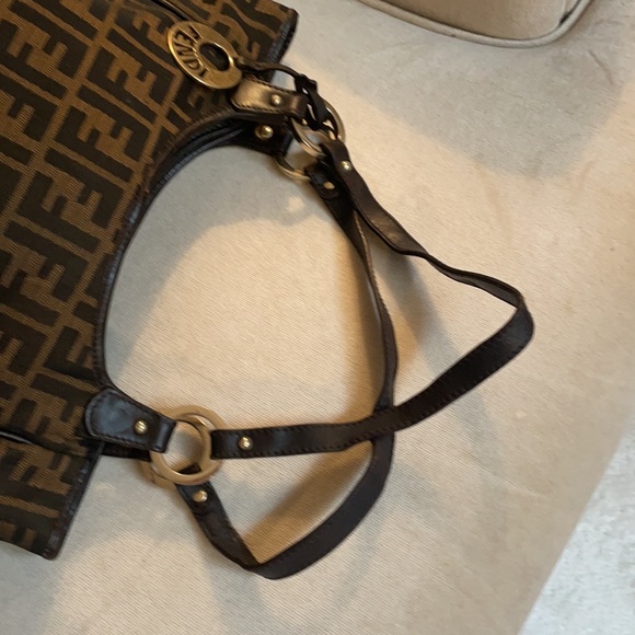 Fendi Zucca Logo/Charm Shoulder Bag - Picture 12 of 17